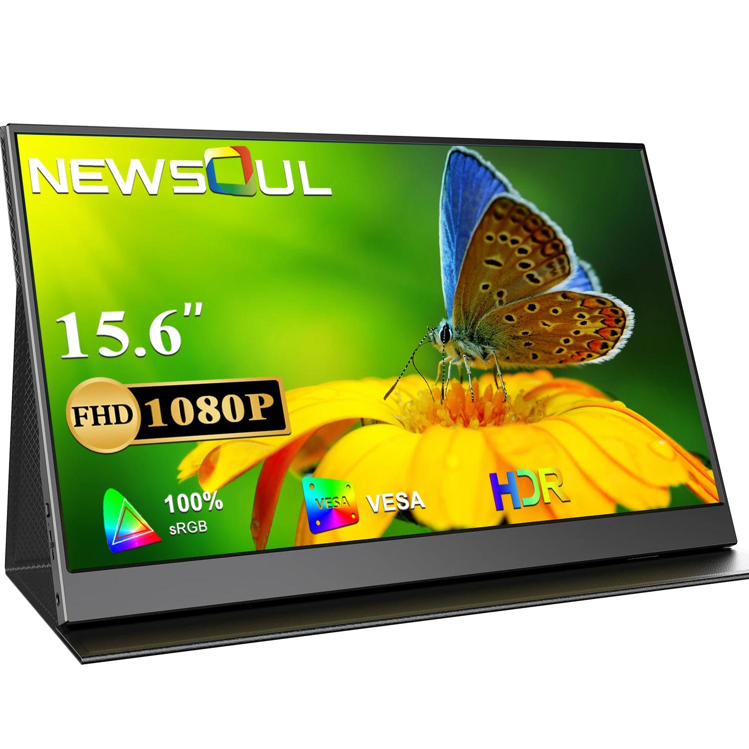 15.6 ޴  FHD 60HZ 16:9 IPS  ȭ  繫 ӿ ǻ ȭ Ȯ ÷ Ʈ ġ PS4 PS5 Xbox 1080P, 75mm VESA Ʈ Ŀ USB-